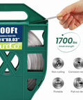 Stainless Steel Strapping Banding Kit With Ratchet Tensioner And Cutting Tool For Three Quarters Inch By One Hundred Feet Of 304 Stainless Steel Banding Includes 100 Buckles Hammer And Work Gloves For Heavy Duty Pallet Packaging in green disp...
