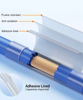 Heat Shrink Tubing Kit 446 Pcs Adhesive Lined Clear Shrink Wrap Four to One Ratio Industrial Grade Tubing Marine Grade cross-section view showing layers and wire inside