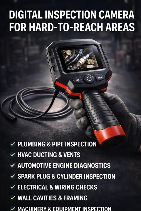 Clear View Borescope With 2.4 Inch LCD Screen And 8.5mm Waterproof Camera 38 Inch Flexible Cable used for hard-to-reach areas