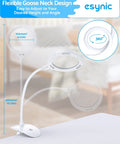 Go To Lighted Desk Magnifier With Clamp And Heavy Base, USB C Rechargeable, flexible gooseneck design, 4.3 inch large lens