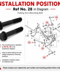 Suspension Bolt For Acura And Honda OE 90181S84A00 Replacement For Radius Rod Trailing Upper Lower Control Arm Screw 2 Pack black flanged hex head