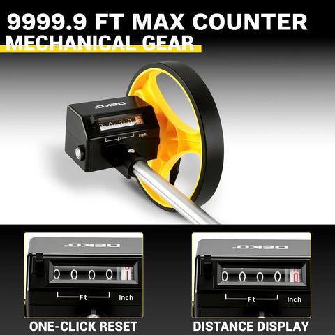 Smooth Operator 6 Inch Measuring Wheel Tracks Distance In Feet Up To 9999 With One Key Reset No Sweat Rolls Like Butter Folds Compact For Easy Transport Included Carry Case Built Tough For Legit Work On Any Site