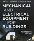 Book cover for Mechanical and Electrical Equipment for Buildings, 13th edition, Wiley.