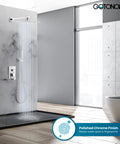 12 Inch Rainfall Shower Head And Wall Mounted Shower System With Solid Brass Pressure Balancing Valve And Handheld Handle, Chrome Finish