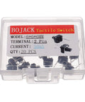 6x6x6 mm Tactile Push Button Switches 2 Pin Momentary Pack Of 20 in plastic case for DIY Electronics Projects 50mA 12VDC