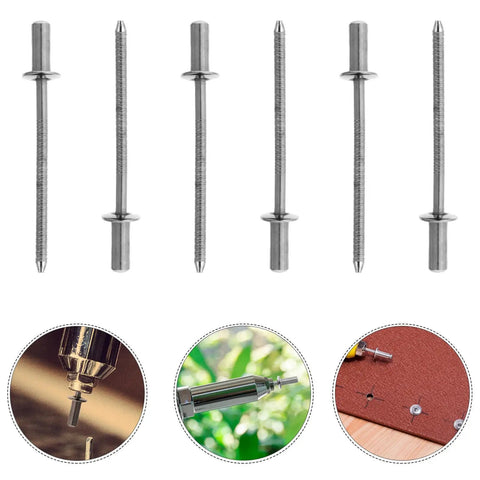 50 Pc Stainless Steel Closed Blind Rivet Kit With Smooth Dome Heads for tools and home improvement projects