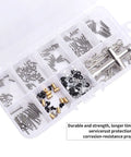 Plastic box with 276 Piece RC Screw Kit And Repair Tool Set For Axial SCX24 1/24 Crawler Trucks And Other Mini RCs.
