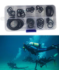 50 Pcs Black Silicone Gasket Replacement Set For Diving Hoses And Tanks Valves Regulators Seal Rings In 10 Size For Scuba Gear