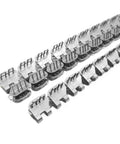 24 Inch Stainless Steel Butterfly Conveyor Belt Fastener With Four Connecting Pins Low Profile Lacing Splice in a row