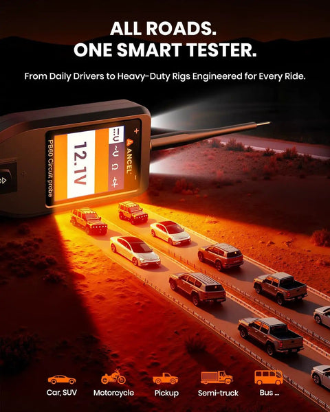 Power Circuit Tester For 12V 24V Automotive Systems All In One Electrical Diagnostic Tool with digital display and vehicles