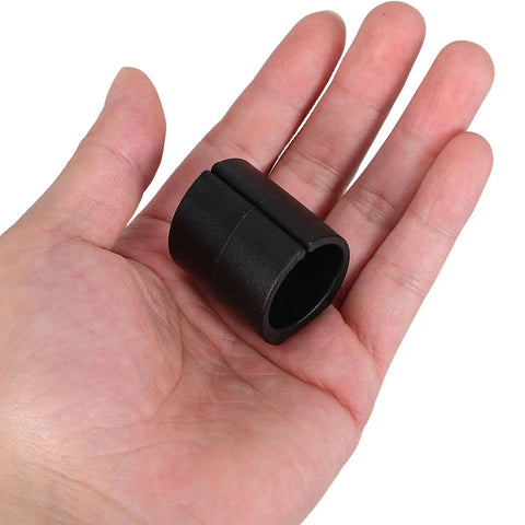 Hand holding U Shaped Chair Leg Protectors Anti Slip No Scratch Glides For 25 To 30mm Round Tubes Black 32 Pack Heavy Duty Universal Fit