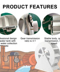 Outdoor Hydroelectric Water Wheel Generator With Quiet Belt Drive, 50W To 100W Turbine Power For Ponds Streams Rivers Canals