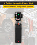 4 Gallon Hydraulic Power Unit Pump 220V 2HP 2850RPM For Vehicle Lift Single Acting Hydraulic Pump With 2950 PSI Durable Plastic Reservoir