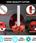 JYINCPED PVC Fitting Saver 3/4 Inch with triple blade and 1/4-inch hex shaft for plumbing Sch.40 CPVC ABS, featuring solid aluminum alloy body.