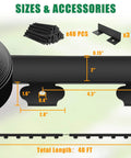 Diagram of Sturdy Landscape Edging Border Kit For Garden Beds And Yards 40 Ft Long 2 In Tall Includes 40 Stakes No Dig Lawn Edging For Landscaping Thickened Top Edge At 0.15 Inch For Durable Flower Bed Borders Outdoors