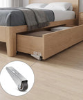 Two Pack Low Profile Rubber Casters Smooth Roll Door Support Wheels Side Mount Furniture Gliders under bed with drawer.