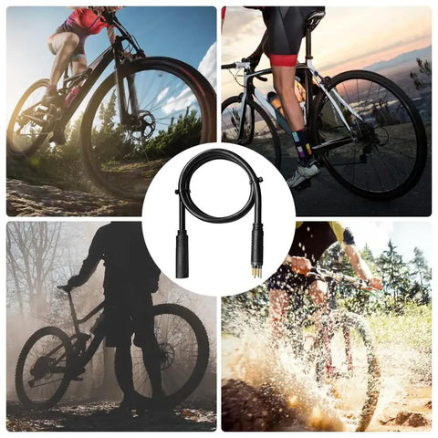 E Bike Motor Extension Cable 9 Pin Waterproof Female To Male Connector For Wheel Motors, Plug And Play Easy Install Arrow Labeled Wiring Kit, Compatible With Mountain And Road E Bikes, Heavy Duty Weatherproof Extension Cord