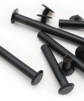 Top Shelf Chicago Bind Post Kit Featuring Five Handy M5 Lengths With Scratch Resistant Matte Black Coating, assorted black bind posts.