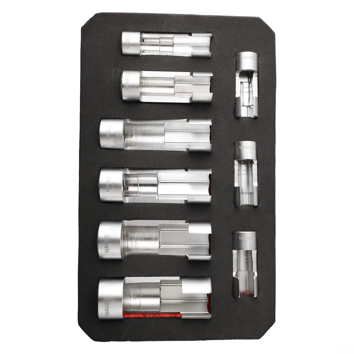 Metric sizes of the diesel injector fuel line socket set
