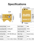 Specifications of Beefed Up High Torque Brass N30 PRO Nano Servo With Saver for 1/30 Axial SCX30 RC Crawlers.