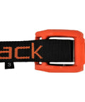 Close-up of beefy cam strap with orange rubber buckle, part of Beefy 15 Foot Cam Strap 1 Inch Wide 2 Pack For Kayak And Canoe Roof Rack Securement