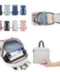 35L Water Resistant Daypack For Outdoor Adventures Foldable Hiking Backpack with multiple compartments and portable pouch