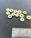 Clock Hand Nut Set, Brass Assortment, 12 pieces with 5mm, 6mm, 10mm diameters, shown next to a ruler for scale measurement.