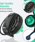 Leak Proof 2.44 Inch Fuel Tank Cap Replacement For Volkswagen And Audi, heat and oil resistant ABS material, product angles shown