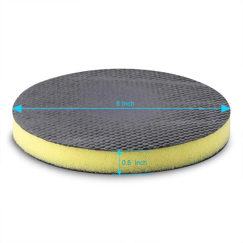 6 Inch Fine Grade Clay Pad For DA Polisher, Clay Bar Pad Wipe Foam Pad For Car Detailing with Velcro Backing