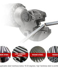 Electric Hydraulic Rebar Cutter Portable 4 to 16mm Pro Grade Rebar Cutting Tool cutting steel with no sparks visible