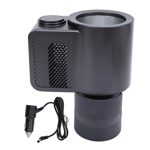 12 Volt Car Cup Holder With Digital LCD Screen, Smart Dual Temp Beverage Chiller And Warmer, universal mug stand with power plug.