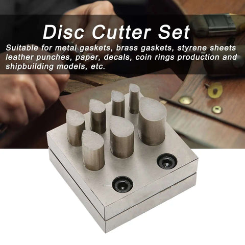 45 Steel Jewelry Punch Die Disc Cutter Set Drop Shaped 7 Piece Forming Tools for metal gasket brass sheet crafting