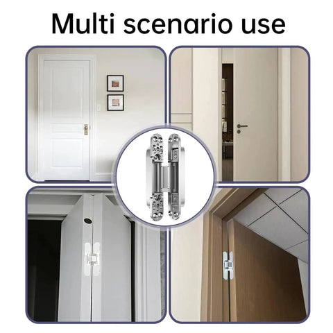 Hidden Door Hinges 6 Inch 2 Pack That Vanish In Frame Invisible Concealed Zinc Alloy 180 Degree Swing 3 Way Adjustable Butt Silent