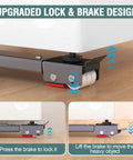 Extendable Appliance Sliders Heavy Duty Anti Slip With Lifter Lever Tool showing lock and brake design on wood floor