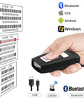 Compact 2D And 1D Grab And Go Portable Handheld Barcode Scanner With Bluetooth 2.4G And USB Wired 3 In 1 Design
