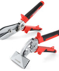 Two Piece Sheet Metal Hand Seamers With Five Blade Pipe Crimper And Three Inch Offset Jaw Bender Ergonomic Handle Heavy Duty