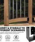 Installed Concealed Joist Hanger Brackets For 3.5 Inch By 5.5 Inch Wood Beams Beefy Heavy Duty U Shaped Steel Brackets Matte Black