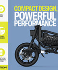 Foldable Electric Bike With Carry Handles Portable 350W Pedal Assist Twist Throttle Up To 15.5 MPH 14 Inch Tires Lightweight Commuter