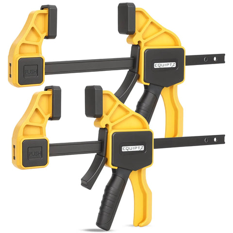 12 Inch Quick Grip Bar Clamps Set, 2 Pack For Woodworking And Metalworking, Heavy Duty 150 Lb Clamping Force, One Hand Trigger Release