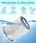 2 Pack VF4000 Wet Dry Vacuum Filter Replacement For 5 To 20 Gallon Vacuums, washable pleated paper being rinsed under water