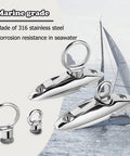 316 Marine Grade Stainless Steel Quick Release Fender Hangers For Pontoon Boats Tough As Nails Build with corrosion-resistant design.