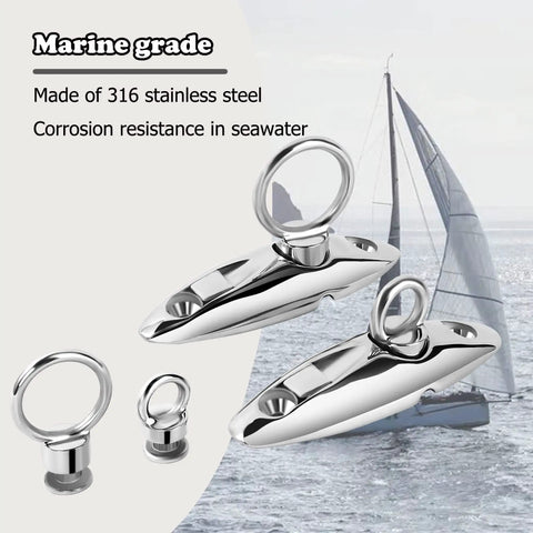 316 Marine Grade Stainless Steel Quick Release Fender Hangers For Pontoon Boats Tough As Nails Build with corrosion-resistant design.