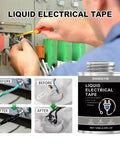 Black Liquid Electrical Tape 2 Pack: Waterproof Insulation Coating For Wires applied to cables showing before and after results.