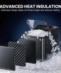 Sweet Crunchy Nugget Ice Maker For Countertop Whips Up Thirty Five Pounds Soft Chewable Pellet Ice Daily with advanced heat insulation.
