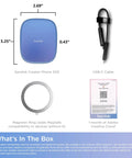 Sandisk 2TB Creator Phone SSD with magnetic ring, USB-C cable, and Adobe Creative Cloud info sheet