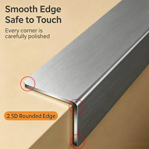 Aluminum L Shaped Wall Corner Guard With 89 Degree Tight Fit And Rounded Edge, Heavy Duty for impact protection