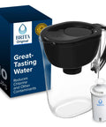 Fridge Friendly Water Pitcher With 10 Cup Capacity, BPA Free, Includes 1 Standard Filter, SmartLight Change Indicator
