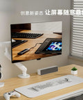 Ergonomic Desktop Monitor Mount With Buttery Smooth Mechanical Spring Arm For Single Screen sleek setup on a desk, height adjustable.