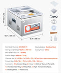 VEVOR chamber vacuum sealer, stainless steel, 260W, 10.24 in sealing length, with vacuum bags.