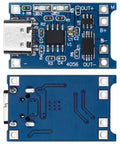TP4056 Lithium Battery Charging Module And Protection Board With Type C Input 15 Pack, compact size with USB-C and solder pads.